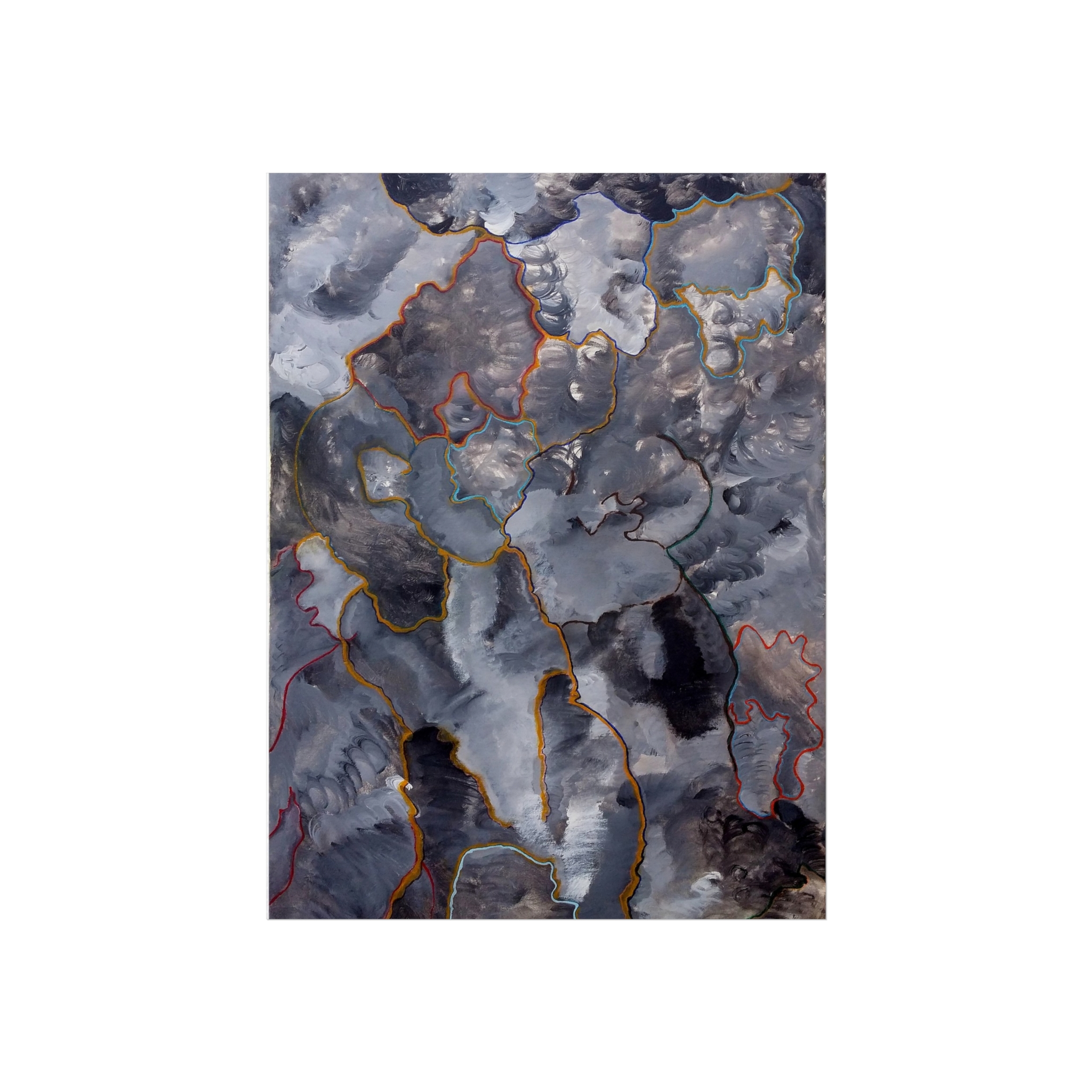 Abstract Mineral Veins Poster — Moody Blue Gray Fine Art Print - Image 4