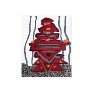 Abstract Red Geometric Fine Art Poster