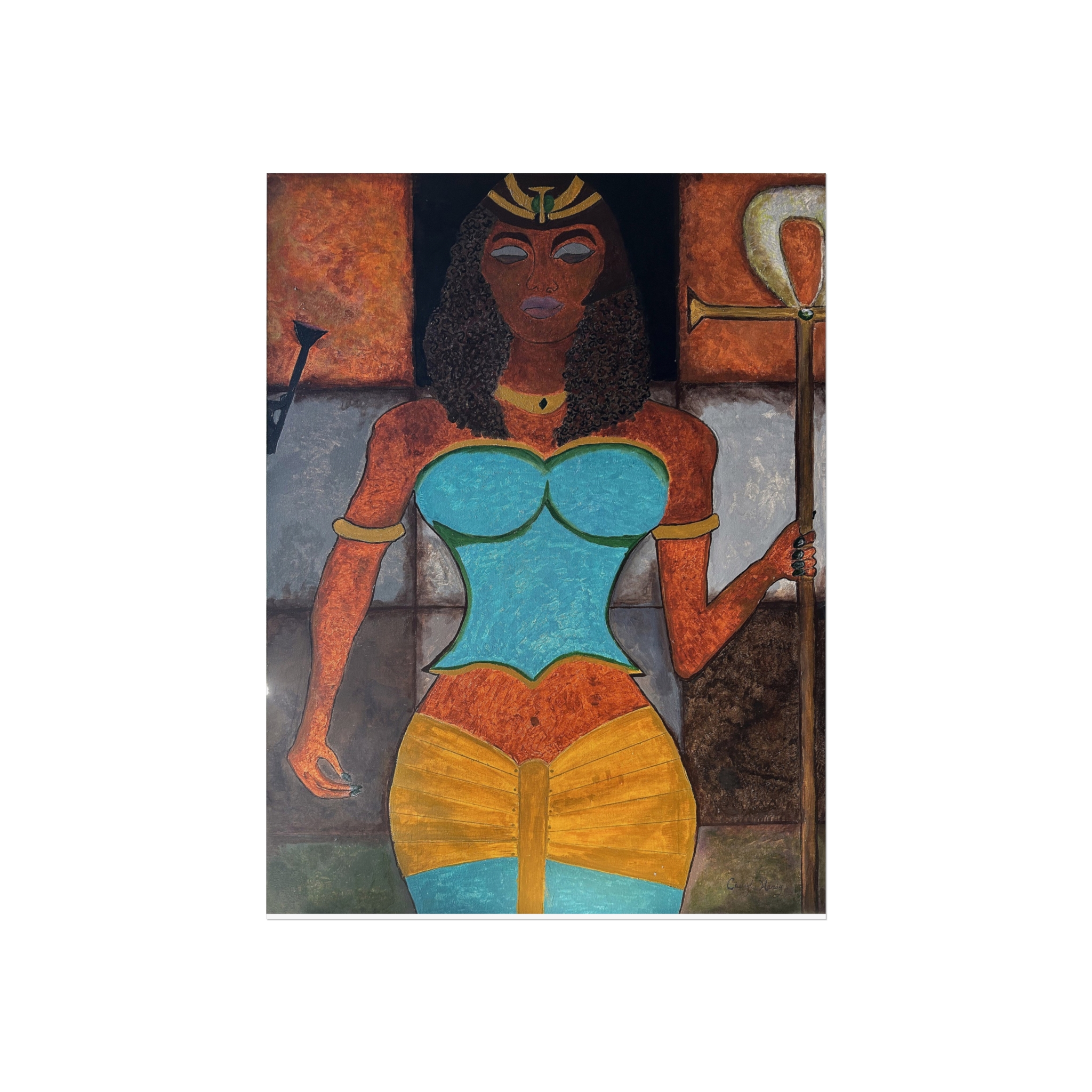 Egyptian Goddess Fine Art Poster — Vibrant Afrocentric Wall Art - Image 4