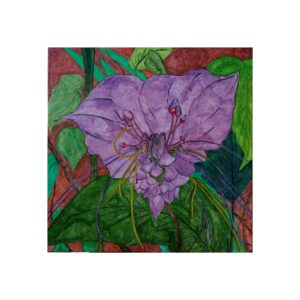 Purple Floral Fine Art Poster — Botanical Wall Art Print