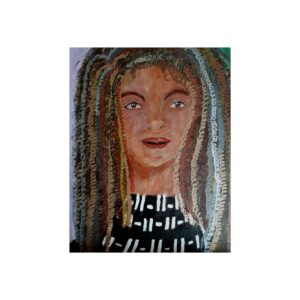 Fine Art Poster — Warm Portrait of Woman with Dreadlocks (Boho Wall Art)