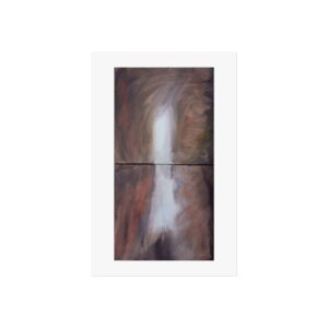 Abstract Candle Fine Art Poster — Serene Earth-Tone Wall Art