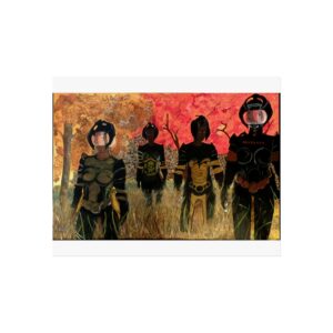 Fine Art Poster — Futuristic Warrior Tribe Landscape Print