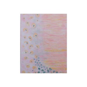 Abstract Pink Sunset Fine Art Poster — Pastel Coastal Wall Art