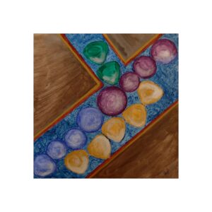 Geometric Pinballs Fine Art Poster — Abstract Colorful Circles Wall Art