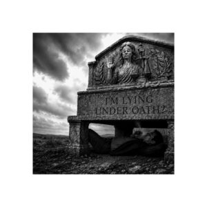 Fine Art Poster — Dark Gothic Tombstone Print ("I’m Lying Under Oath")