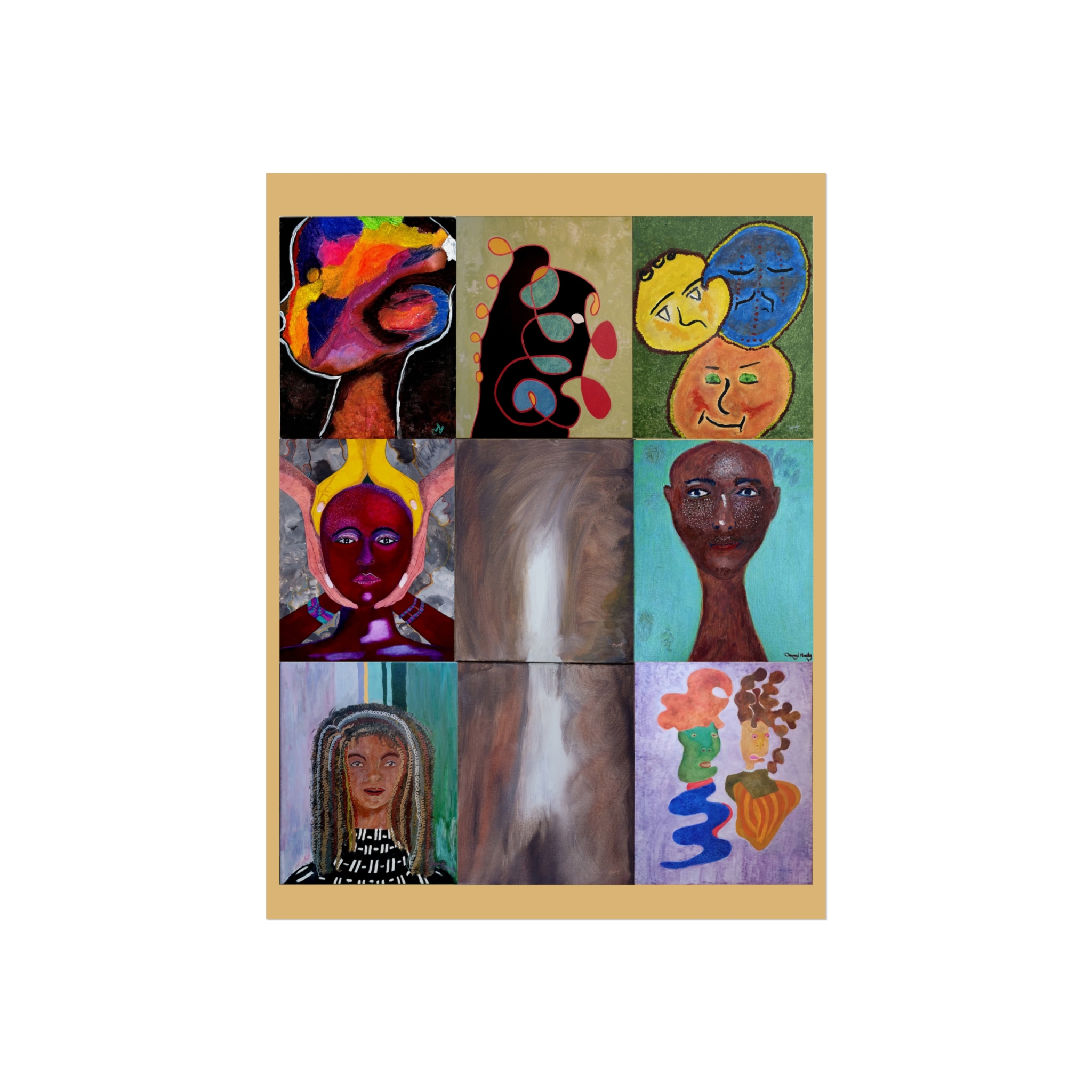 Fine Art Poster — Abstract Faces Collage Print for Home Décor - Image 4