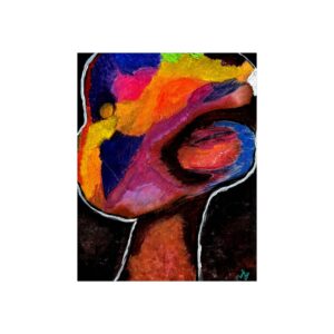 Abstract Colorful Portrait Poster — Fine Art Wall Print