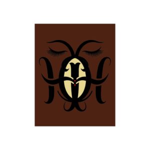 Fine Art Poster — Abstract Tribal Face Artwork (Minimal Brown & Black)