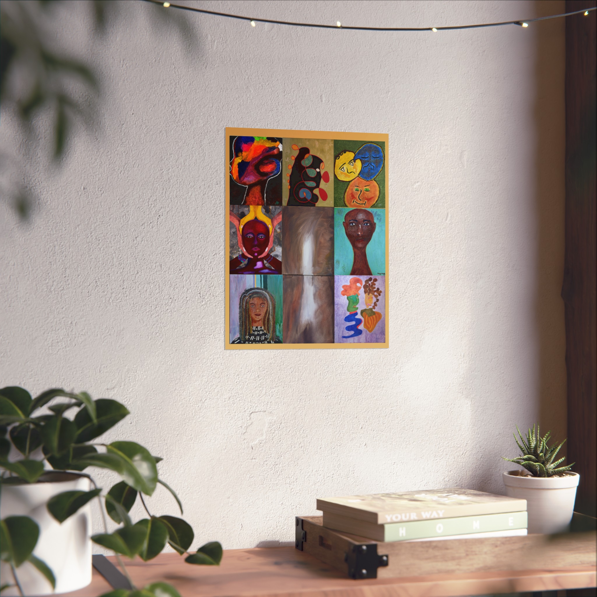 Fine Art Poster — Abstract Faces Collage Print for Home Décor - Image 3