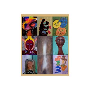 Fine Art Poster — Abstract Faces Collage Print for Home Décor