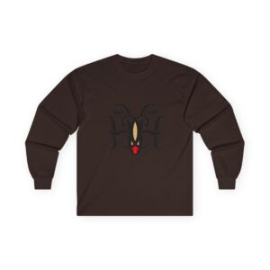 Long Sleeve Tee — Tribal Ram Skull Graphic