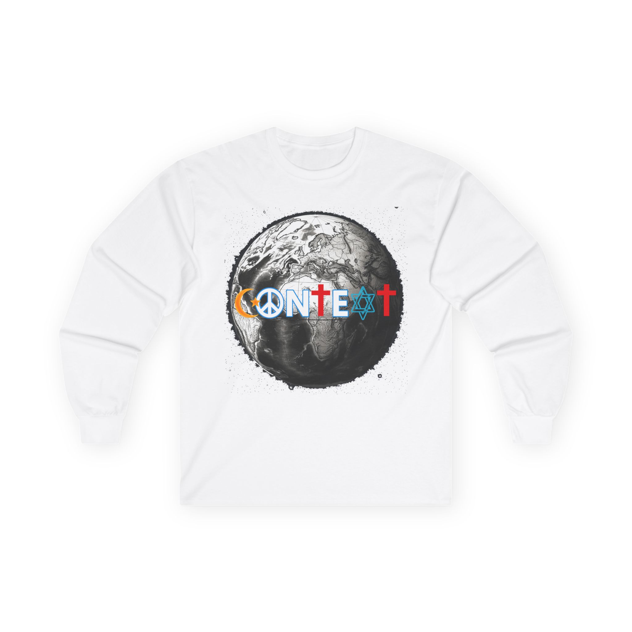 Context Globe Long Sleeve Tee — Peace & Unity Graphic Shirt - Image 3