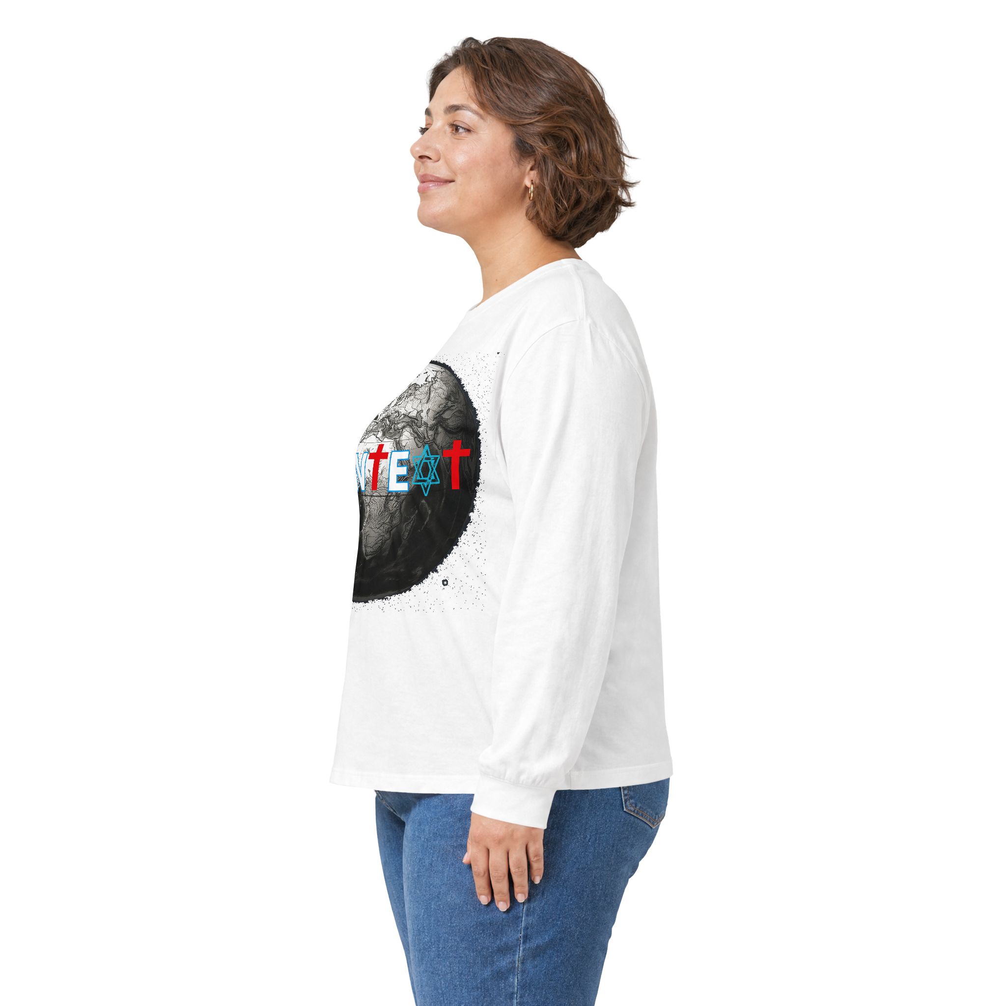 Context Globe Long Sleeve Tee — Peace & Unity Graphic Shirt - Image 4