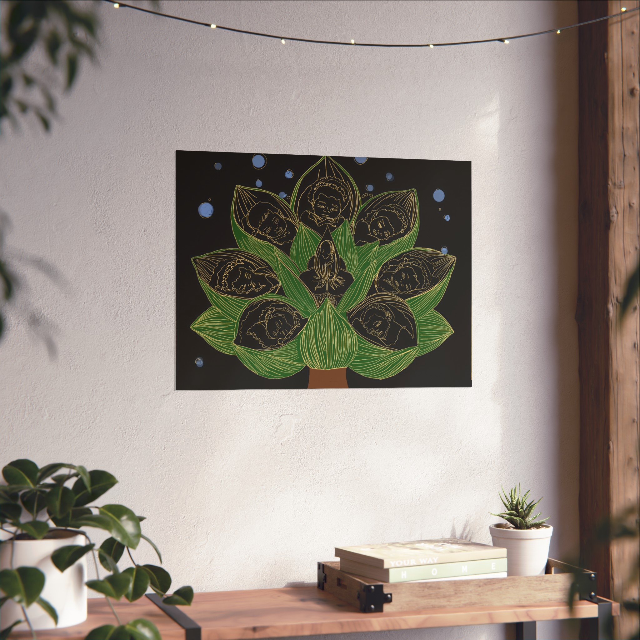 Lotus Spirit Fine Art Poster — Green Botanical Meditation Print - Image 6