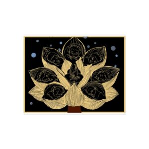 Gold Lotus Fine Art Poster — Elegant Floral Wall Art