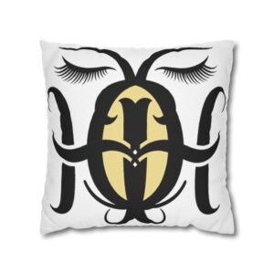 Decorative Pillowcase— Gold & Black Egyptian Beetle Decorative Pillow