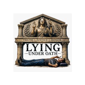 Fine Art Poster — Lying Under the Eyes of Justice ("I’m Lying Under Oath")
